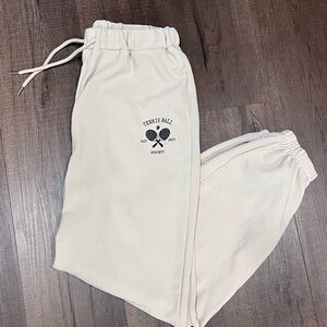 Shein Women’s Tennis Ball Society Jogger Pants, Size M - 6